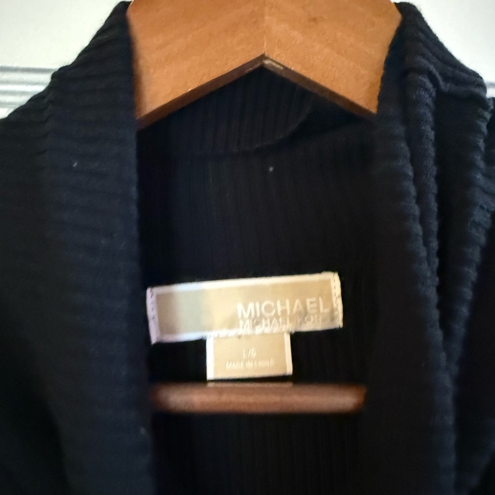 Michael Kors Black Turtleneck Long-Sleeve Knit Dress - Picture 3 of 3